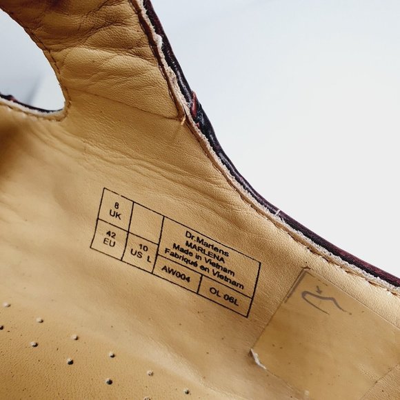 Dr Martens Diva Marlena 8 UK 10 US Leather High Heel Shoes Cherry Red RARE - Picture 12 of 12